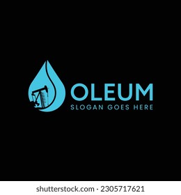 design a modern and minimalist logo for oil mining