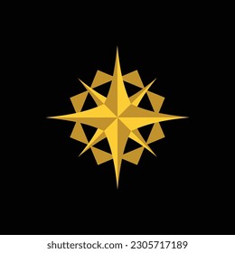 design a modern and minimalist logo star in gold color