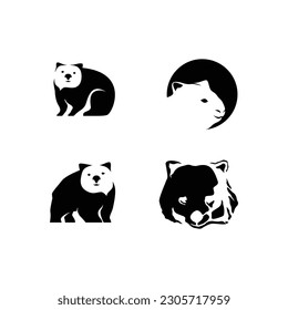 design a modern and minimalist logo wombat, animal in australia