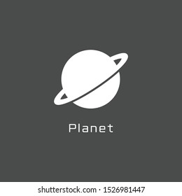 the design of the modern planet vector logo is simple