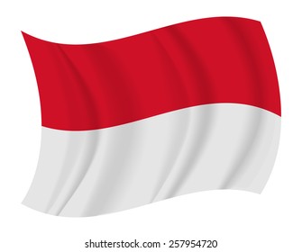 design Monaco flag waving vector