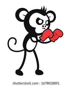 Design der Affen-Boxzeichnung
