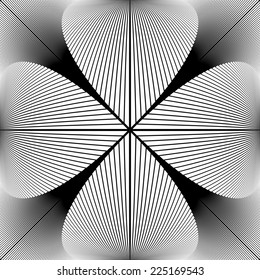 Design monochrome abstract lines background. Striped geometric backdrop. Vector-art illustration. No gradient