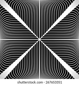 Design monochrome abstract lines background. Striped geometric backdrop. Vector-art illustration. No gradient
