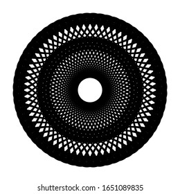Diseño de un elemento circular monocromo. Fondo de nivelación abstracta. Ilustración vectorial-art