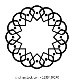 Diseño de un elemento circular monocromo. Fondo de nivelación abstracta. Ilustración vectorial-art