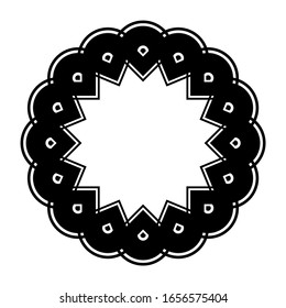 Design monochrome circle element. Abstract backdrop. Vector-art illustration