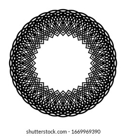 Diseño de un elemento circular monocromo. Fondo de nivelación abstracta. Ilustración vectorial-art
