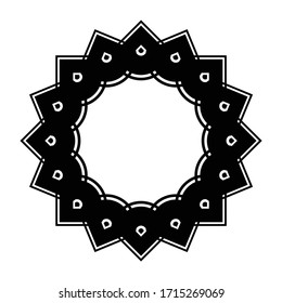 Design monochrome circle element. Abstract backdrop. Vector-art illustration