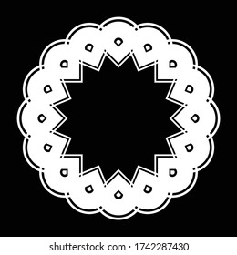 Design monochrome circle element. Abstract backdrop. Vector-art illustration