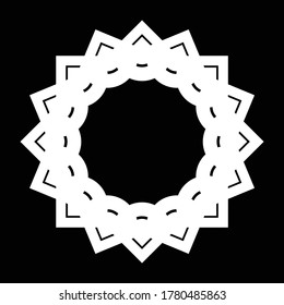 Design monochrome circle element. Abstract backdrop. Vector-art illustration