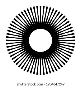 Design monochrome circle illusion background. Abstract design element. Vector-art illustration