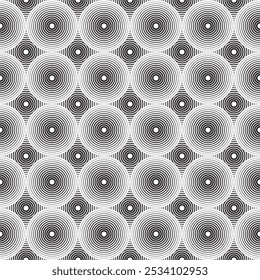 Design  monochrome circle pattern. Abstract background. Vector art