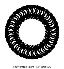 Design monochrome decorative circle element. Abstract backdrop. Vector-art illustration