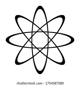 Entwurf eines monochromen dekorativen Kreises Element. Abstrakter gratender Hintergrund. Vektorgrafik