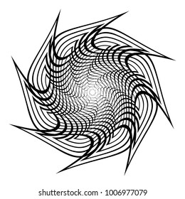 Design monochrome decorative element. Abstract lines textured backdrop. Vector art. No gradient