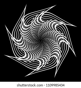 Design monochrome decorative element. Abstract lines textured backdrop. Vector art. No gradient