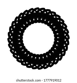 Diseño de elementos decorativos monocromáticos. Resumen del fondo del círculo. Ilustración de vectores