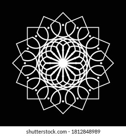 Gestalten Sie monochrome Dekorationselemente. Abstrakte Kreishintergründe. Vektorgrafik