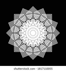 Gestalten Sie monochrome Dekorationselemente. Abstrakte Kreishintergründe. Vektorgrafik
