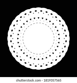Gestalten Sie monochrome Dekorationselemente. Abstrakte Kreishintergründe. Vektorgrafik