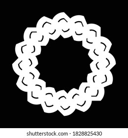 Diseño de elementos decorativos monocromáticos. Resumen del fondo del círculo. Ilustración de vectores