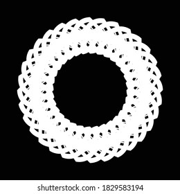 Design monochrome decorative element. Abstract circle backdrop. Vector-art illustration