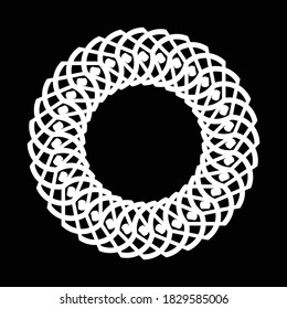 Diseño de elementos decorativos monocromáticos. Resumen del fondo del círculo. Ilustración de vectores