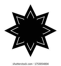 Design monochrome decorative snowflake element. Abstract backdrop. Vector-art illustration