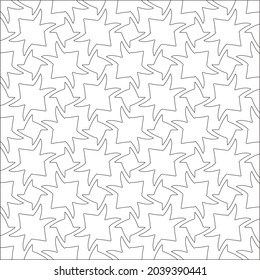 Diseño de un patrón de grava monocromo, patrones en blanco y negro.Repetiendo las baldosas geométricas de los elementos rayados. color negro.