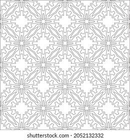 Diseño de un patrón de grava monocromo, patrones en blanco y negro.Repetiendo las baldosas geométricas de los elementos de rayas. ornamento negro.