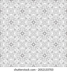 Diseño de un patrón de grava monocromo, patrones en blanco y negro.Repetiendo las baldosas geométricas de los elementos de rayas. ornamento negro.