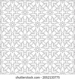 Design monochrome grating pattern,black and white patterns.Repeating geometric tiles from stripe elements. black ornament.