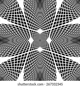 Design monochrome grid geometric background. Abstract textured backdrop. Vector art. No gradient