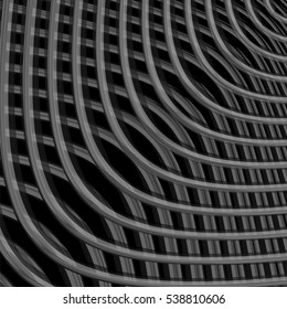 Design monochrome grid illusion background. Abstract torsion backdrop. Vector-art illustration. EPS10
