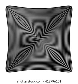 Design monochrome illusion background. Abstract stripe backdrop. Vector-art illustration. EPS10