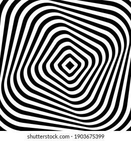 Design monochrome illusion background. Vector illustration