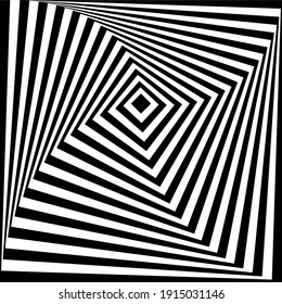 Design monochrome illusion background. Vector illustration