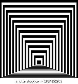 Design monochrome illusion background. Vector illustration