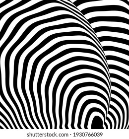 Design monochrome illusion background. Vector illustration