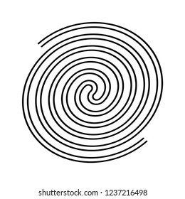 Design monochrome labyrinth illusion background. Abstract design element. Vector-art illustration