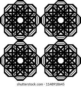 Design monochrome lacy pattern. Abstract background. Vector art