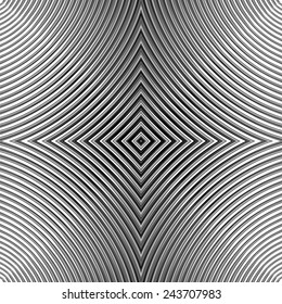 Design monochrome movement illusion background. Abstract striped lines distortion backdrop. Vector-art illustration. EPS10