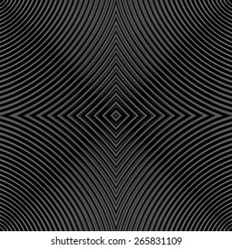 Design monochrome movement illusion background. Abstract striped lines distortion backdrop. Vector-art illustration. EPS10