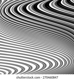 Design monochrome parallel waving lines background. Abstract twisted textured backdrop. Vector-art illustration. EPS10