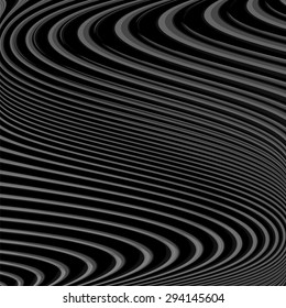 Design monochrome parallel waving lines background. Abstract textured backdrop. Vector-art illustration. EPS10