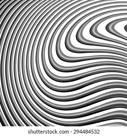 Design monochrome parallel waving lines background. Abstract textured backdrop. Vector-art illustration. EPS10
