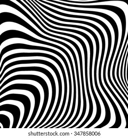 Design monochrome parallel waving lines background. Abstract textured backdrop. Vector-art illustration. EPS10