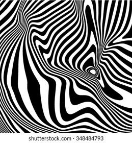 Design monochrome parallel waving lines background. Abstract textured backdrop. Vector-art illustration. EPS10