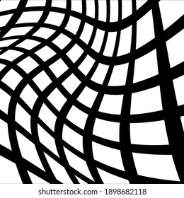 Design monochrome swirl circular motion illusion background. Abstract striped distortion background. Vector art illustration